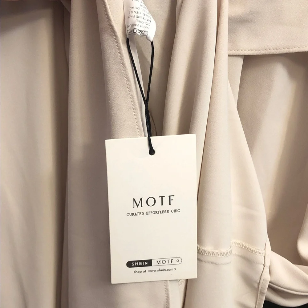 MOTF Cream Wrap-Style Midi Dress - Picture 5 of 5